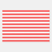 Himbeere Red White Gingham Dots Stripte Matching Geschenkpapier Set (Vorderseite 2)
