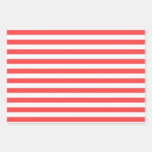 Himbeere Red White Gingham Dots Stripte Matching Geschenkpapier Set (Vorderseite 2)