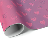 Himbeere Rosa Brautparty Geschenkpapier (Rolleneckpunkt)