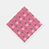 Himbeere Rosa Hexen Happy Halloween Serviette (Ecke)