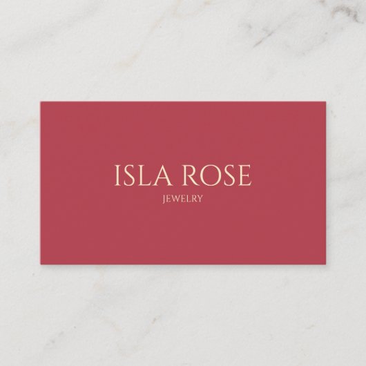 Himbeere Rosa und Creme Visitenkarte (Vorderseite)