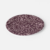 Himbeere & Rose Gold Hochzeit der Prinzessin Pappteller (Schrägansicht)