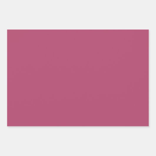 Himbeere Rose Solid Color Geschenkpapier Set (Vorderseite 3)