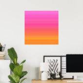 Himbeere Sunset Gradient - Rosa Gelb Orange Poster (Heimbüro)