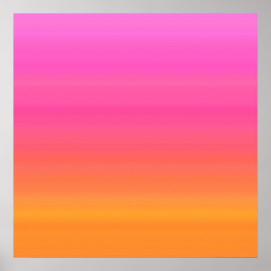Himbeere Sunset Gradient - Rosa Gelb Orange Poster (Vorne)