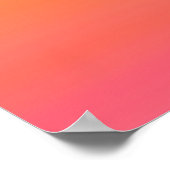 Himbeere Sunset Gradient - Rosa Gelb Orange Poster (Ecke)