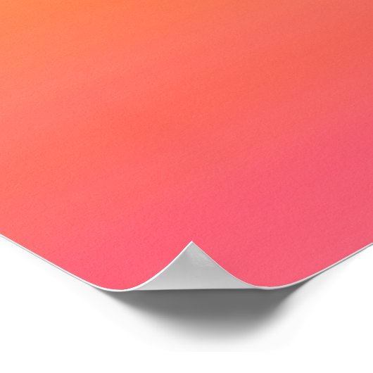 Himbeere Sunset Gradient - Rosa Gelb Orange Poster (Ecke)