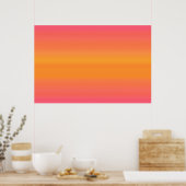 Himbeere Sunset Gradient - Rosa Gelb Orange Poster (Küche)