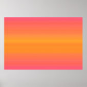 Himbeere Sunset Gradient - Rosa Gelb Orange Poster (Vorne)