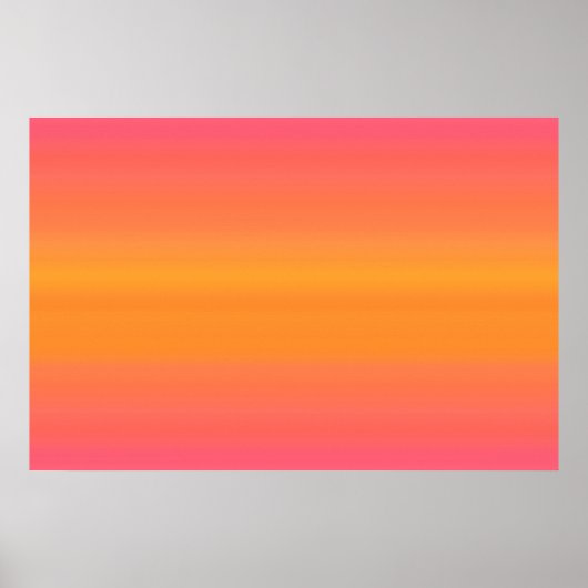 Himbeere Sunset Gradient - Rosa Gelb Orange Poster (Vorne)