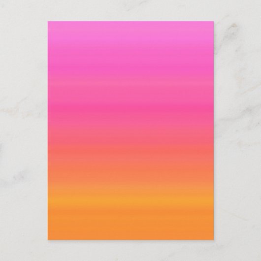 Himbeere Sunset Gradient - Rosa Gelb Orange Postkarte (Vorderseite)