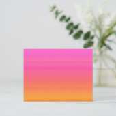 Himbeere Sunset Gradient - Rosa Gelb Orange Postkarte (Stehend Vorderseite)