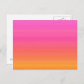 Himbeere Sunset Gradient - Rosa Gelb Orange Postkarte (Vorne/Hinten)