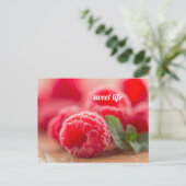 Himbeere - Süßes Leben Postkarte (Stehend Vorderseite)