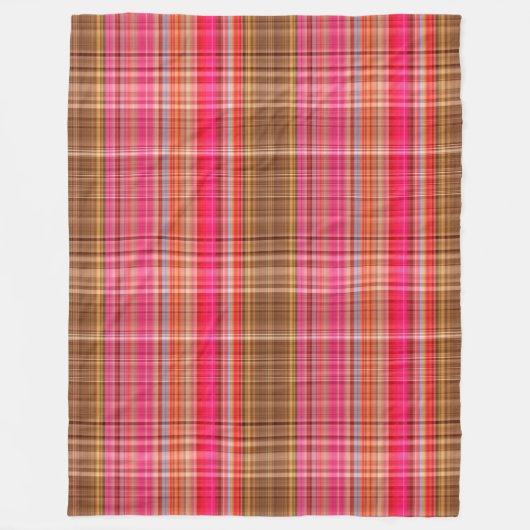 Himbeere Tartan Kariert Fleecedecke (Vorderseite)