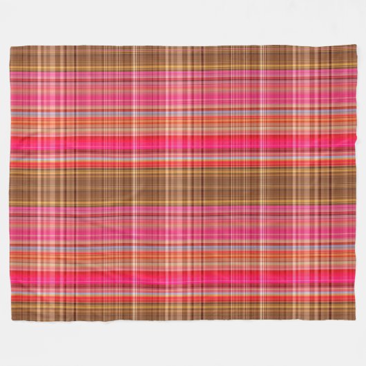 Himbeere Tartan Kariert Fleecedecke (Vorderseite (Horizontal))