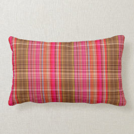 Himbeere Tartan Kariert Lendenkissen