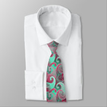 Himbeere und Aqua Paisley Pattern