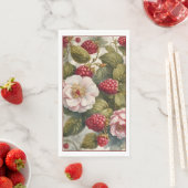 Himbeere und Blume Handtuch Stil Napkins Serviette (Beispiel)