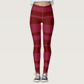 Himbeere und Burgund Leggings (Vorderseite)