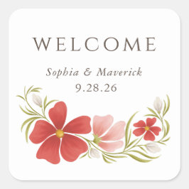 Himbeere und florale Aufkleber mit Rost und Rost