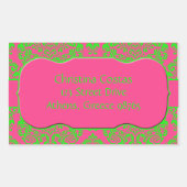 Himbeere und Limon Rechteckiger Aufkleber (Vorderseite)