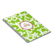 Himbeere und Limone Mit Monogramm Damaskus Notizblock (Rechte Seite)