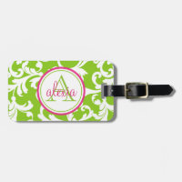 Himbeere und Limone Mit Monogramm Damaskusdrucke