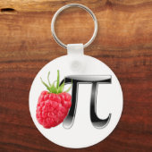 Himbeere und Pi-Symbol Schlüsselanhänger (Vorderseite)