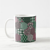 Himbeere und Pine Patchwork Kaffee Tasse (Links)