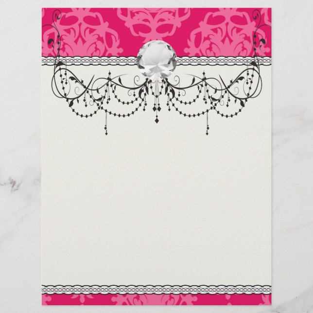 Himbeere und rosa Damast (Vorderseite)