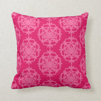 Himbeere und rosa Damast Kissen