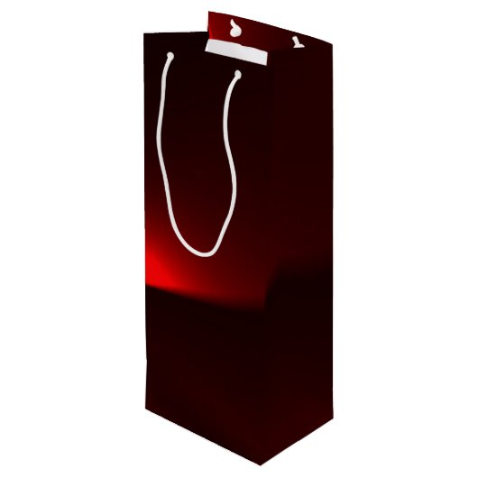 Himbeere und schwarze Lichter Geschenktüte Für Weinflaschen (Rückseite Schrägansicht)