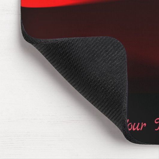 Himbeere und schwarze Lichter Mousepad (Ecke)