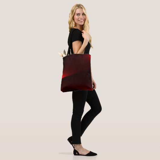 Himbeere und schwarze Lichter Tasche (Am Model)