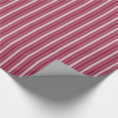 Himbeere Viktorianischer Streifen Geschenkpapier (Ecke)