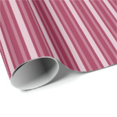 Himbeere Viktorianischer Streifen Geschenkpapier (Rolleneckpunkt)