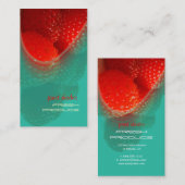 Himbeere, Visitenkarten aus frischen Zutaten Visitenkarte (Vorne/Hinten)