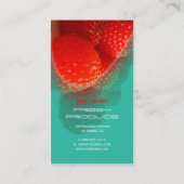 Himbeere, Visitenkarten aus frischen Zutaten Visitenkarte (Rückseite)