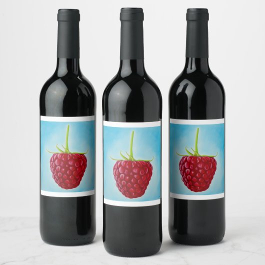 Himbeere Weinetikett (Flaschen)