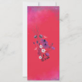 Himbeere Wildblumen - Einladung zur Hochzeit (Rückseite)