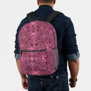 Himbeere Wirbel Bedruckter Rucksack