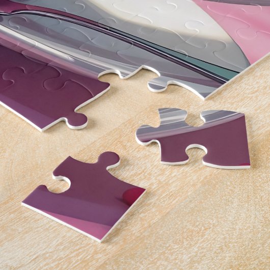 Himbeereis in einem rosa Kaffeebecher Puzzle (Seite)