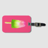Himbeereis-Pop-Kunstpopsikel Sommer Gepäckanhänger (Vorderseite (Horizontal))