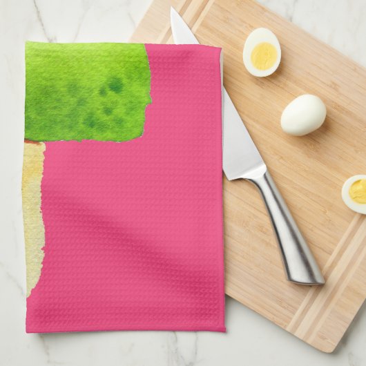 Himbeereis-Pop-Kunstpopsikel Sommer Geschirrtuch (Viertel Falte)