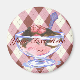 Himbeereiscreme-Magnet Magnet