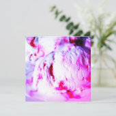 Himbeereiskarte (Stehend Vorderseite)