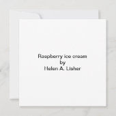 Himbeereiskarte (Rückseite)