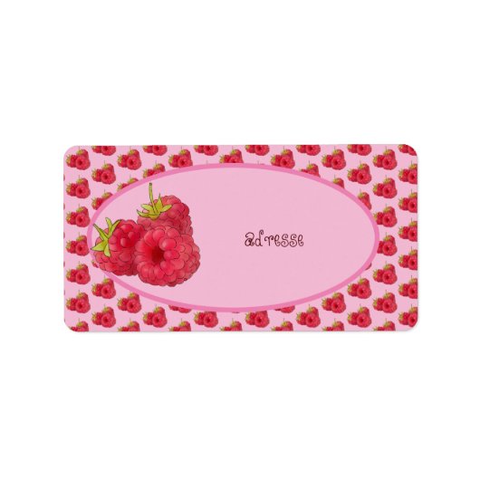Himbeeren Adressaufkleber (Vorne)