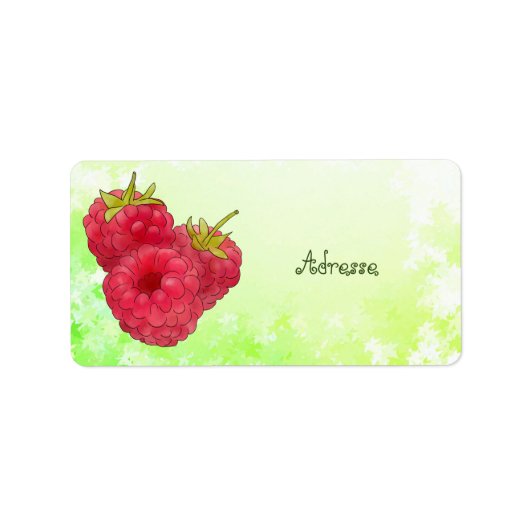 Himbeeren Adressaufkleber (Vorne)